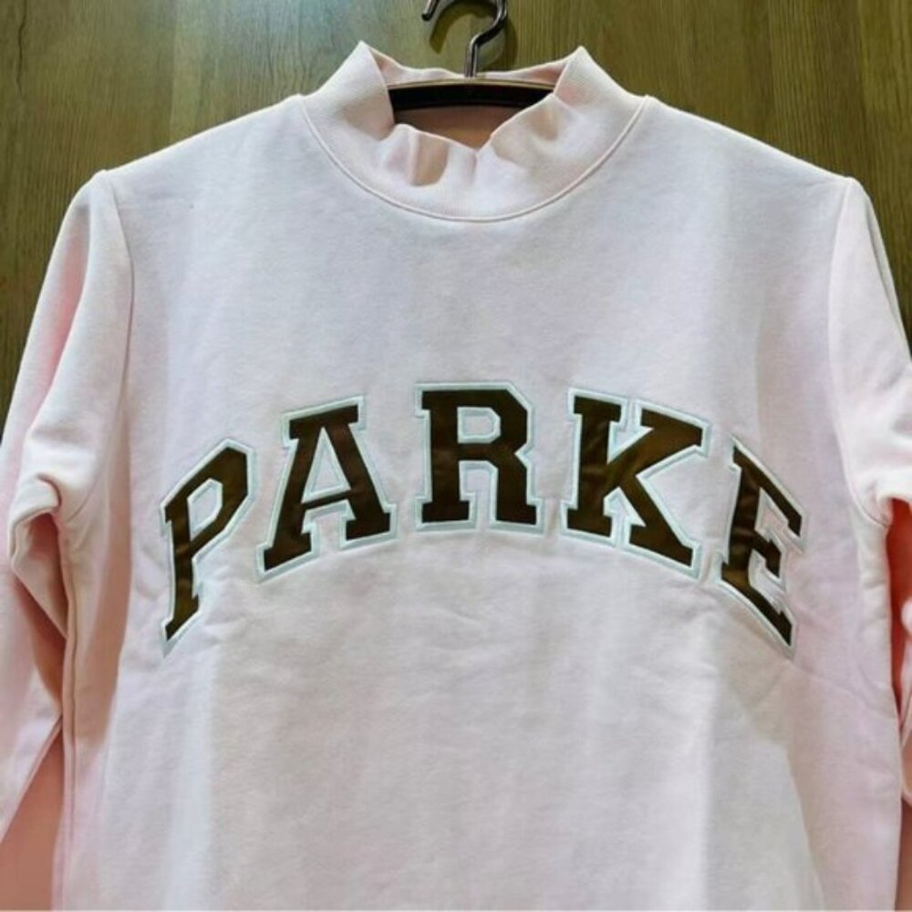PARKE Pink Mock Neck Sweatshirt - Picture 4 of 6